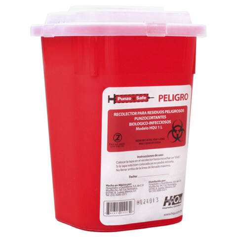 Recolector RPBI para punzocortantes 1Lt - Imagen 3