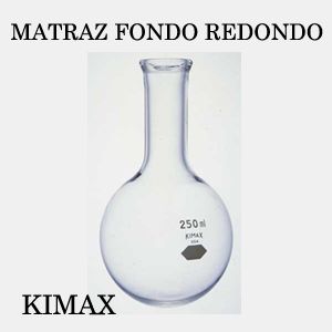 Matraz fondo redondo cuello largo 250 ml