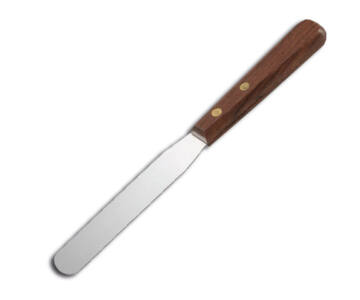 Espátula de cero inoxidable con mango de madera con mango de 30 cm (CVQ300)