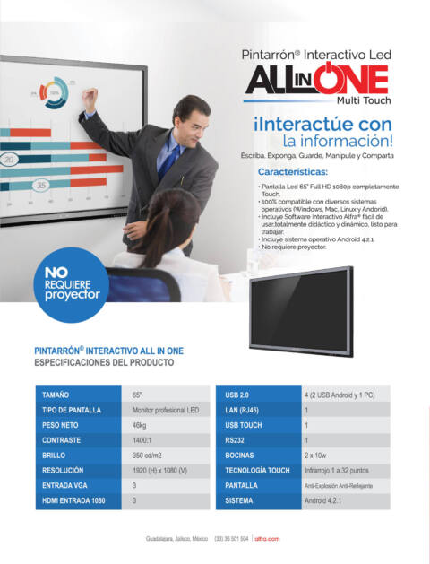 Pintarrón Interactivo All in One Multitouch - Imagen 2