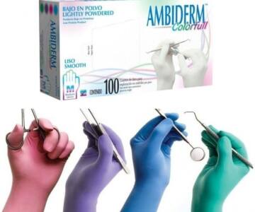 Guante Chico Latex Colorfull Colores Ambiderm Multicolor