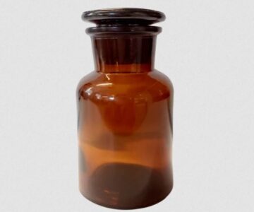 Frasco boca ancha de 500 ml, Ámbar