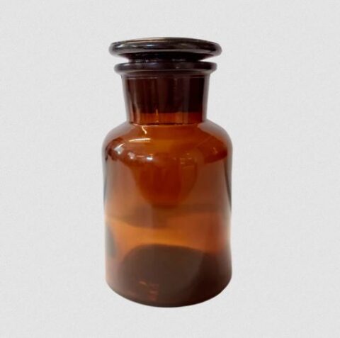 Frasco boca ancha de 500 ml, Ámbar