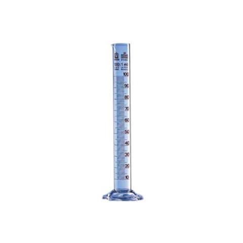 Probeta graduada con base de vidrio hexagonal de 25 ml