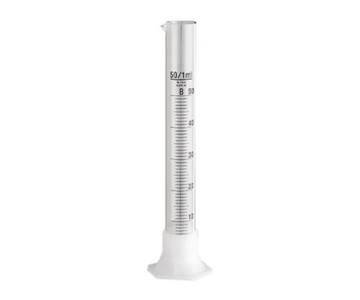 Probeta graduada de vidrio con base de plástico de 250 ml