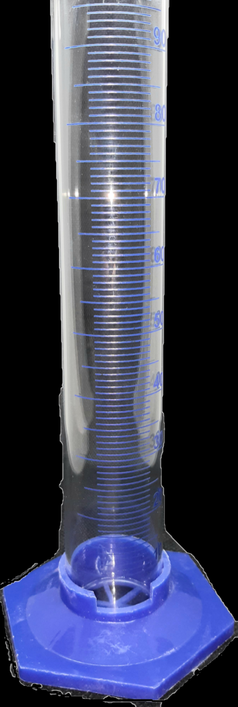 Probeta graduada de vidrio con base de plástico de 100 ml - Imagen 2