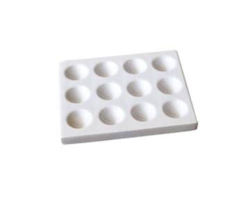 Placa de porcelana de 12 cavidades