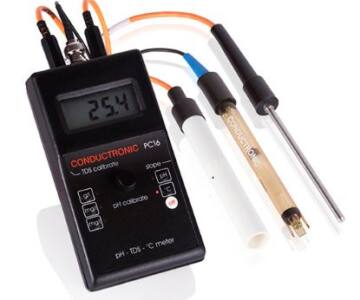 Medidor portátil de pH, Sólidos Totales Disueltos TDS y temperatura. Modelo: PC16