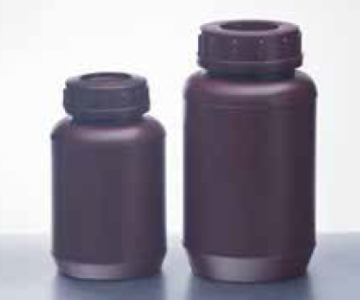 BOTELLA BOCA ANCHA COLOR AMBAR