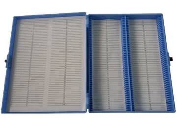 Caja para archivar-transportar portaobjetos de 100 lugares. Modelo CRM-0100