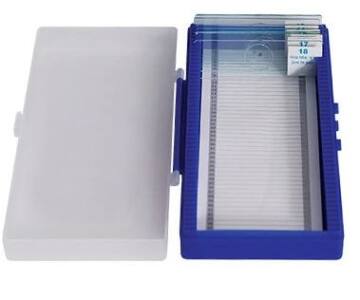 Caja para archivar-transportar portaobjetos de 50 lugares. Modelo CRM-0050