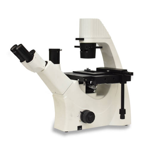 MICROSCOPIO BIOLÓGICO INVERTIDO TRIOCULAR. MODELO INV-BIO-5N