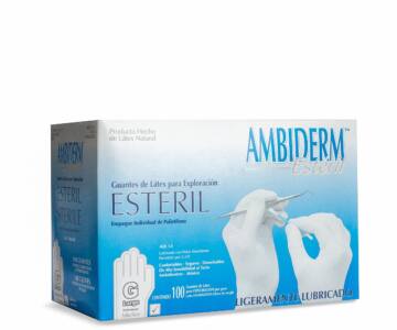 Guante látex estéril blanco grande Ambiderm