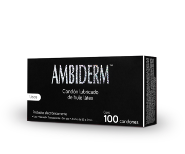 Condón masculino liso. Caja con 100 piezas
