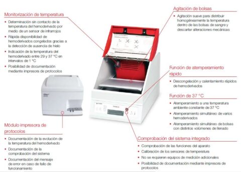 Incubadora para banco de sangre Atemperamiento en seco de bolsas de sangre - Imagen 2