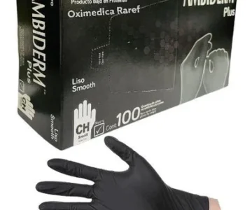 GUANTE PLUS NEGRO GRANDE AMBIDERM PLUS 100 PZAS