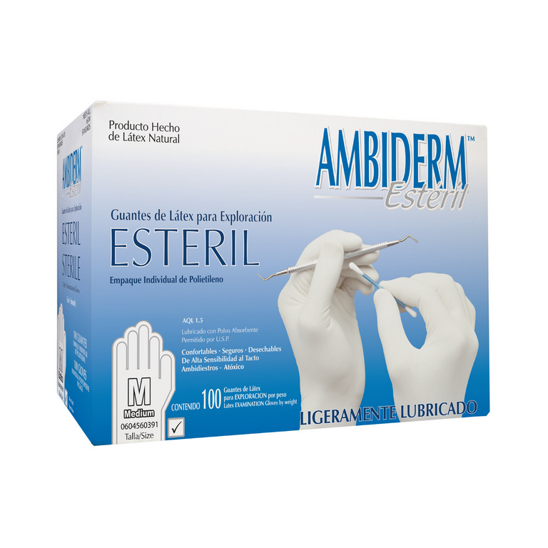 GUANTE DE LATEX ESTERIL BAJO EN POLVO