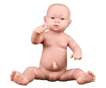 Bebé femenino para entrenamiento con cordón umbilical